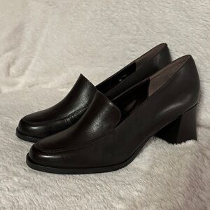 Calico Classic Brown Leather Women's Block Heels Size 7.5M NWOB